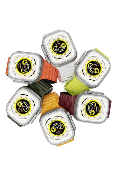 Mey İthalat®   Watch Ultra 49mm Wowen Kordon - Sarı