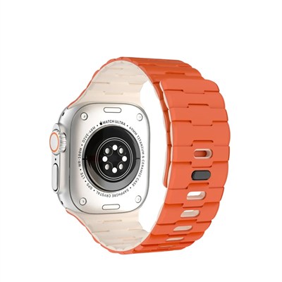 Mey İthalat®   Watch Ultra 49mm Wowen Kordon - Turuncu