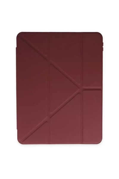 Mey İthalat®   iPad 10.2 (8.nesil) Kılıf Kalemlikli Mars Tablet Kılıfı - Mürdüm