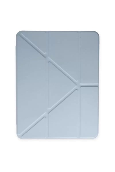 Mey İthalat®   iPad 10.2 (8.nesil) Kılıf Kalemlikli Mars Tablet Kılıfı - Mavi