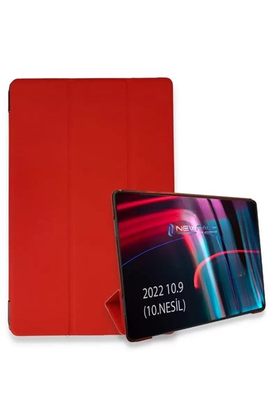 Mey İthalat®   iPad 2022 10.9 (10.nesil) Kılıf Tablet Smart Kılıf - Kırmızı