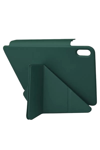 Mey İthalat®   iPad 2025 10.9 10.Nesil (A16) Edz Manyetik Standlı Tablet Kılıfı - Koyu Yeşil