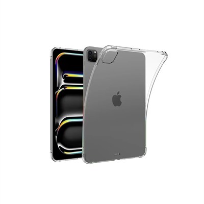 Mey İthalat®   iPad Pro 11 (2024) Kılıf Anti Shock Tablet Silikon - Şeffaf