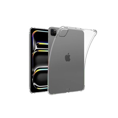 Mey İthalat®   iPad Pro 11 (2024) Kılıf Anti Shock Tablet Silikon - Şeffaf