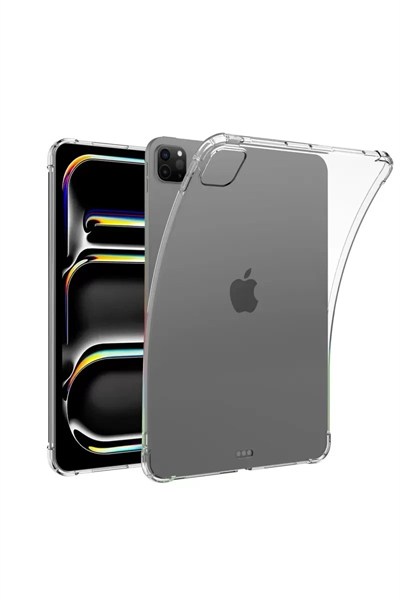 Mey İthalat®   iPad Pro 11 (2024) Kılıf Anti Shock Tablet Silikon - Şeffaf