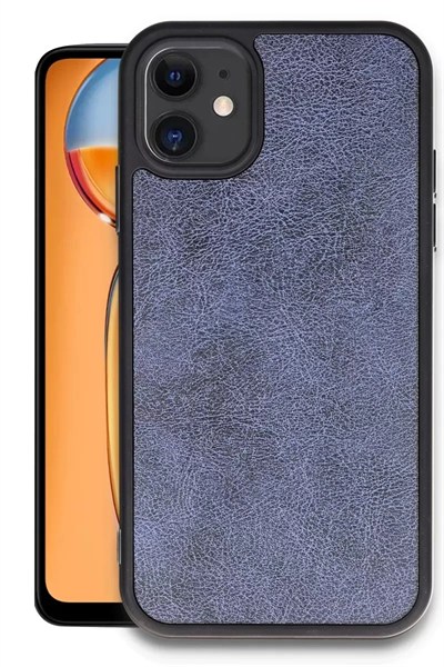 Mey İthalat®   iPhone 11 Kılıf Aras Deri Kapak - Lacivert