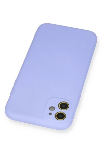 Mey İthalat®   iPhone 11 Kılıf Nano içi Kadife Silikon - Lila