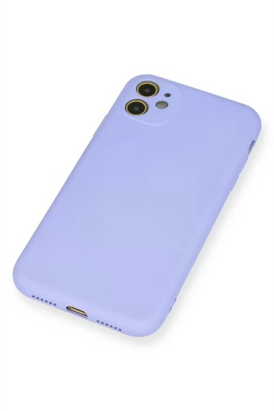 Mey İthalat®   iPhone 11 Kılıf Nano içi Kadife Silikon - Lila
