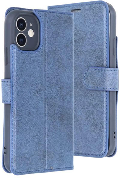 Mey İthalat®   iPhone 11 Kılıf Trend S Plus Kapaklı Kılıf - Lacivert