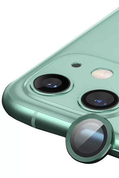 Mey İthalat®   iPhone 11 Raze Metal Kamera Lens - Yeşil