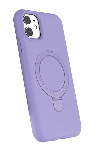 Mey İthalat®   iPhone 11 Regal Magsafe Standlı Kapak - Lila