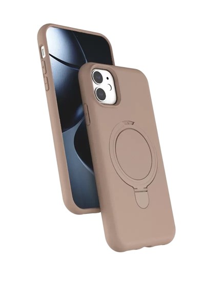 Mey İthalat®   iPhone 11 Regal Magsafe Standlı Kapak - Çöl Titanyum