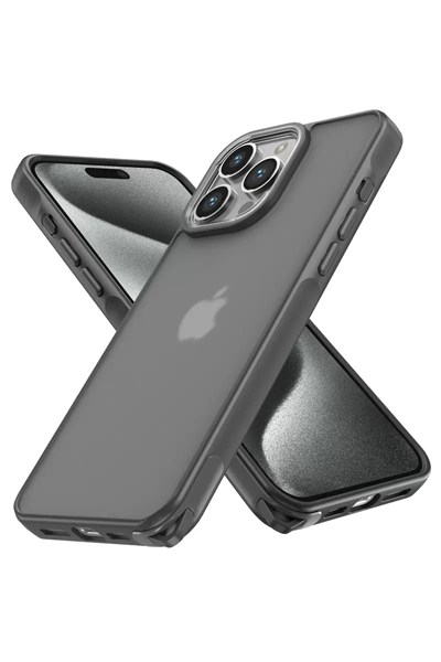 Mey İthalat®   iPhone 13 Pro Max Kılıf Elegant Kapak - Titan Gri
