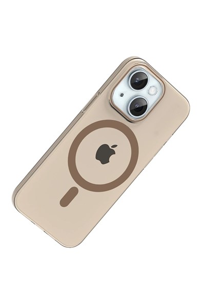Mey İthalat®   iPhone 14 PC Blank Magsafe Kapak - Çöl Titanyum