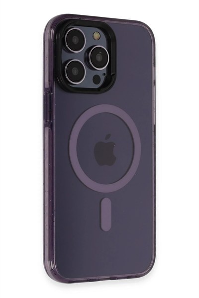 Mey İthalat®   iPhone 14 Pro Kılıf Tigra Magsafe Kapak - Derin Mor