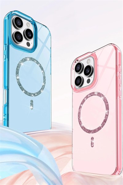 Mey İthalat®   iPhone 14 Pro Max Live Diamond Magsafe Kapak - Yeşil