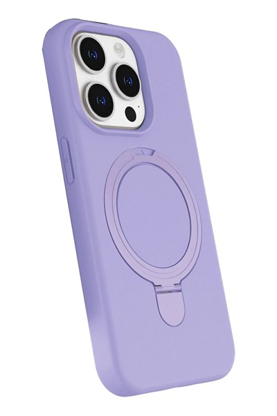 Mey İthalat®   iPhone 14 Pro Max Regal Magsafe Standlı Kapak - Lila