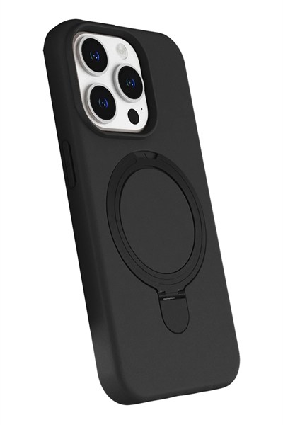 Mey İthalat®   iPhone 14 Pro Max Regal Magsafe Standlı Kapak - Siyah