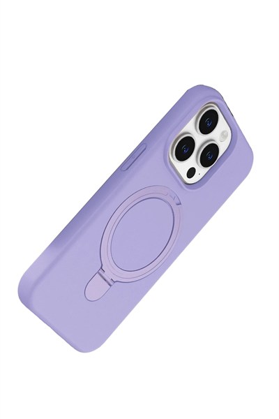 Mey İthalat®   iPhone 14 Pro Max Regal Magsafe Standlı Kapak - Lila