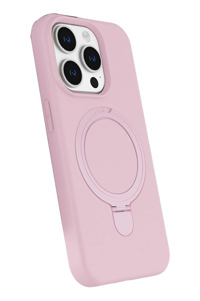 Mey İthalat®   iPhone 14 Pro Max Regal Magsafe Standlı Kapak - Açık Pembe