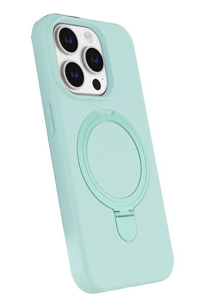 Mey İthalat®   iPhone 14 Pro Max Regal Magsafe Standlı Kapak - Su Yeşili