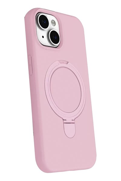 Mey İthalat®   iPhone 14 Regal Magsafe Standlı Kapak - Açık Pembe