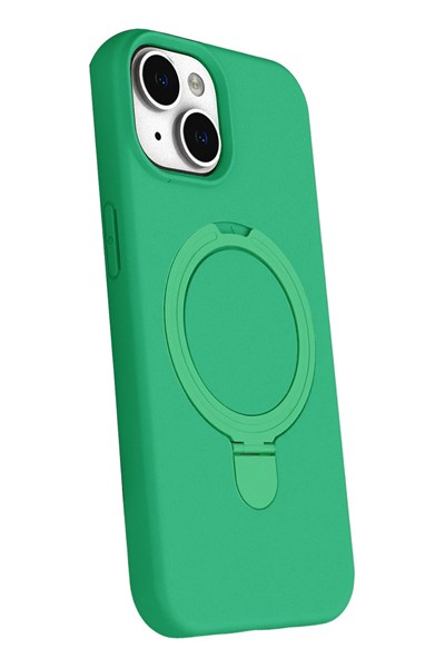 Mey İthalat®   iPhone 14 Regal Magsafe Standlı Kapak - Yeşil
