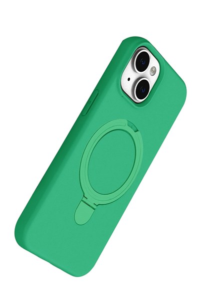 Mey İthalat®   iPhone 14 Regal Magsafe Standlı Kapak - Yeşil