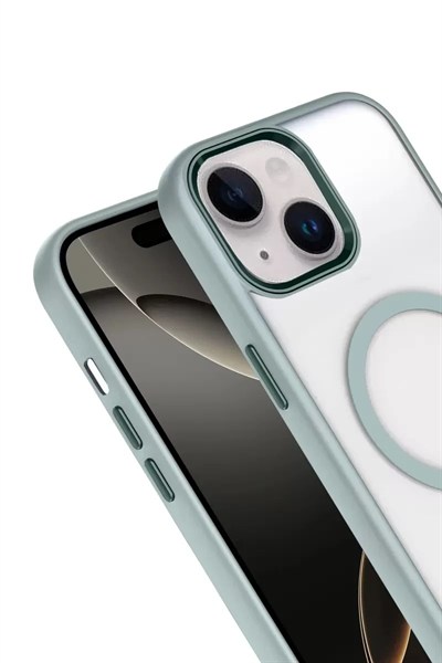 Mey İthalat®   iPhone 14 Terea Magsafe Kapak - Gri