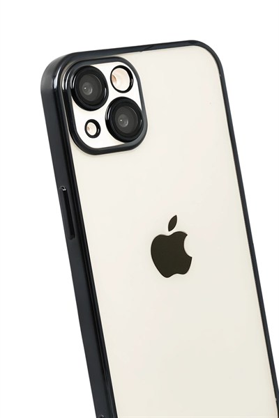 Mey İthalat®   iPhone 15  Lensli Silikon - Siyah