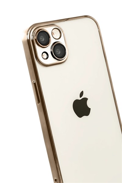 Mey İthalat®   iPhone 15  Lensli Silikon - Çöl Titanyum