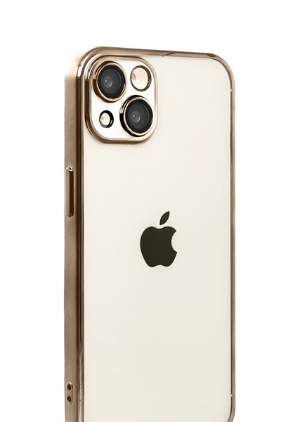 Mey İthalat®   iPhone 15  Lensli Silikon - Çöl Titanyum