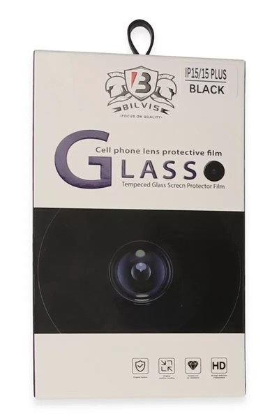 Mey İthalat®   iPhone 15 Bilvis Titan Kamera Lens - Siyah