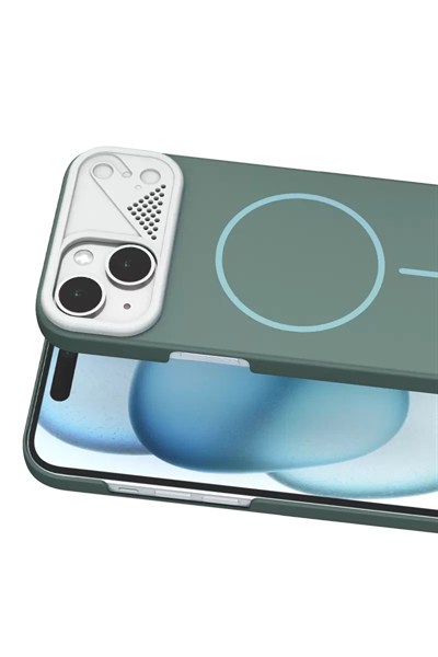 Mey İthalat®   iPhone 15 Export Magsafe Kapak - Turkuaz