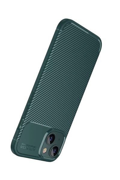 Mey İthalat®   iPhone 15 Kılıf Auto Focus Karbon Kapak - Yeşil