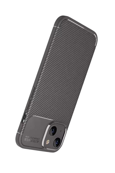 Mey İthalat®   iPhone 15 Kılıf Auto Focus Karbon Kapak - Gri