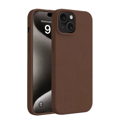 Mey İthalat®   iPhone 15 Kılıf First Silikon - Kahverengi