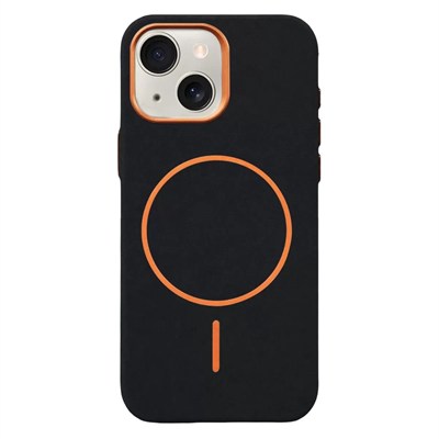 Mey İthalat®   iPhone 15 Luno Deri Magsafe Kapak - Siyah