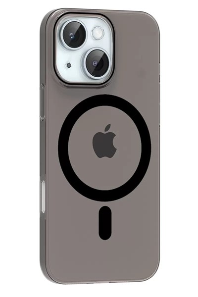 Mey İthalat®   iPhone 15 PC Blank Magsafe Kapak - Siyah
