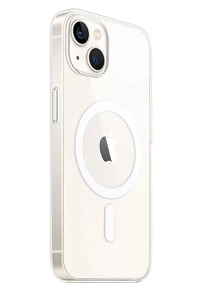 Mey İthalat®   iPhone 15 Plus Kılıf Magneticsafe Şeffaf Silikon - Şeffaf