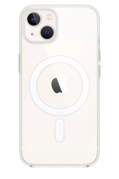 Mey İthalat®   iPhone 15 Plus Kılıf Magneticsafe Şeffaf Silikon - Şeffaf