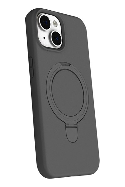 Mey İthalat®   iPhone 15 Plus Regal Magsafe Standlı Kapak - Titan Gri