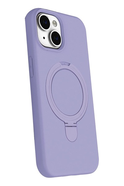 Mey İthalat®   iPhone 15 Plus Regal Magsafe Standlı Kapak - Lila