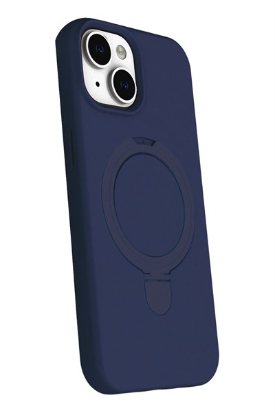 Mey İthalat®   iPhone 15 Plus Regal Magsafe Standlı Kapak - Lacivert