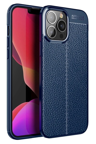 Mey İthalat®   iPhone 15 Pro Kılıf Auto Focus Kapak - Lacivert