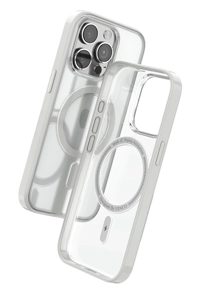 Mey İthalat®   iPhone 15 Pro Max Joly Magsafe Kapak - Beyaz