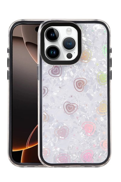 Mey İthalat®   iPhone 15 Pro Max Lumi Desenli Kapak - Siyah