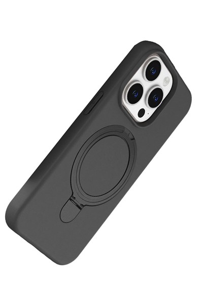 Mey İthalat®   iPhone 15 Pro Max Regal Magsafe Standlı Kapak - Titan Gri