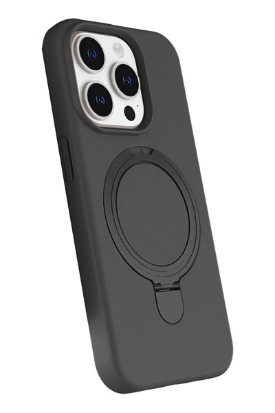 Mey İthalat®   iPhone 15 Pro Max Regal Magsafe Standlı Kapak - Titan Gri