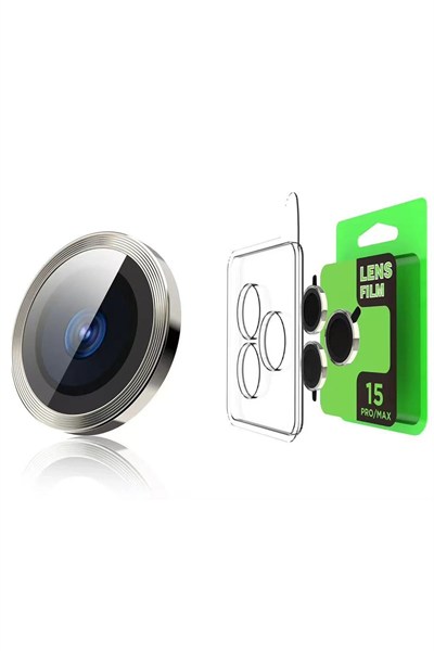 Mey İthalat®   iPhone 15 Raze Metal Kamera Lens - Siyah